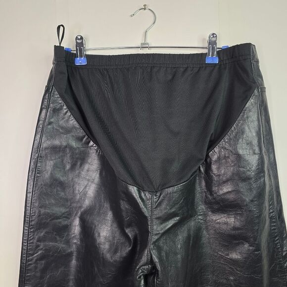 Gap Maternity Black Genuine Leather Bootcut Pants - Picture 4 of 7